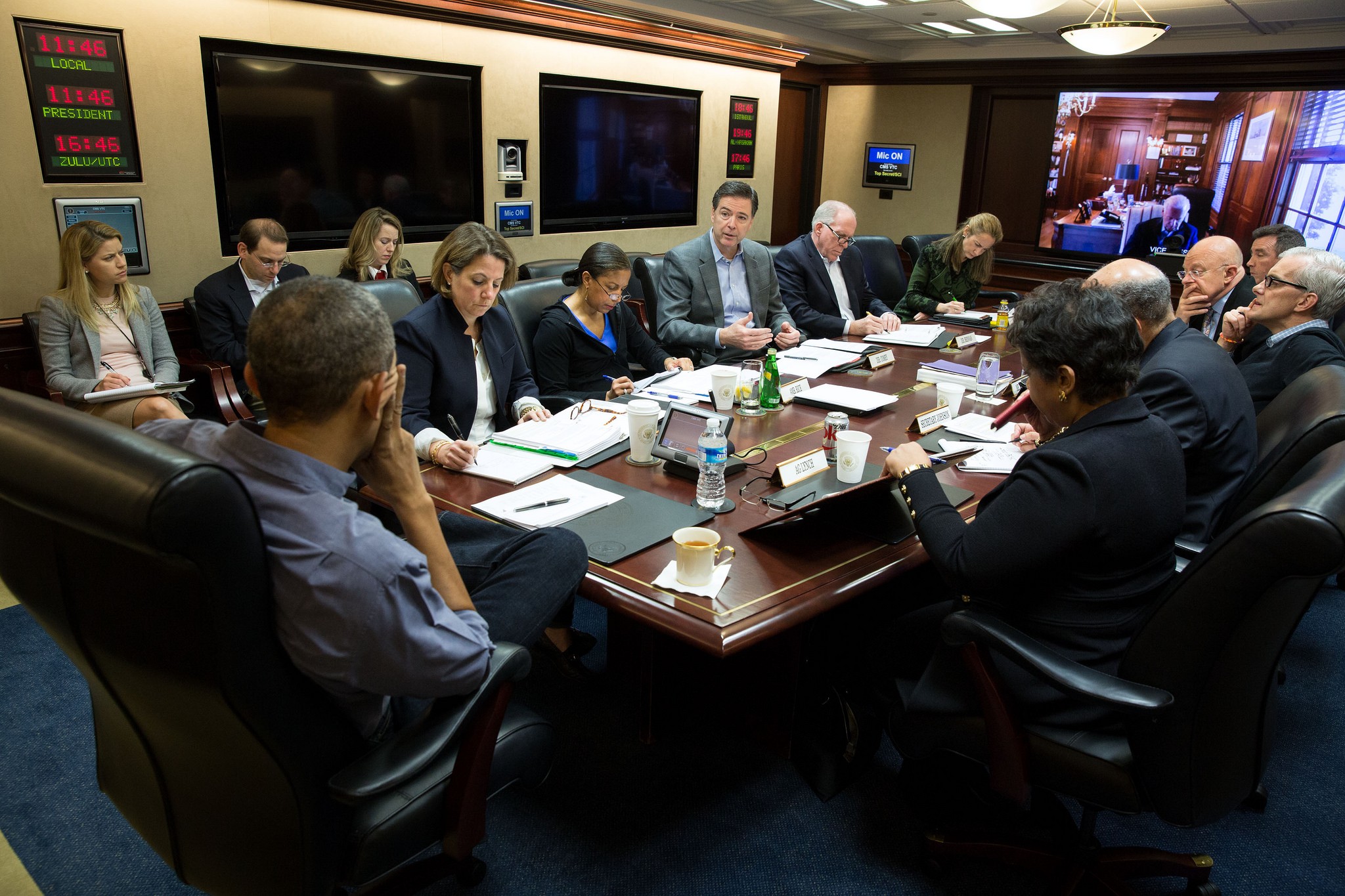 The White House Situation Room Clocks Are Rather Interesting